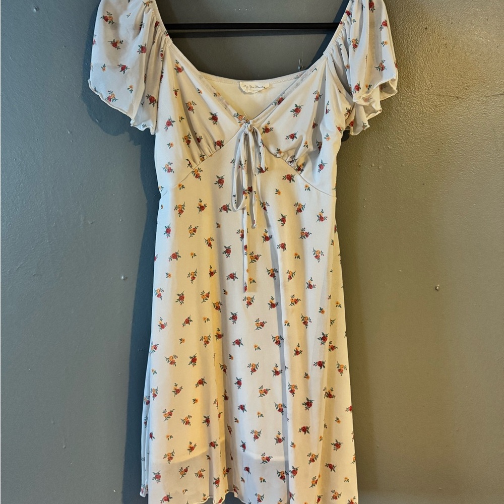 Floral White Dress